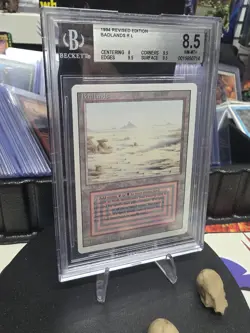 Badlands - Magic The Gathering Revised, Beckett 8.5 Graded - Image 1