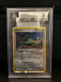Pokemon Rayquaza EX #22 Deoxys Reverse Holo Rare BGS 9 Mint - Image 1
