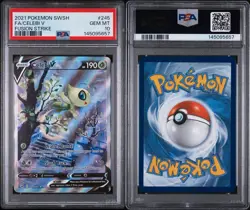 Celebi v 245/264 Alt Art Ultra Rare Fusion Strike 2021 Pokemon PSA 10 Gem Mint - Image 2