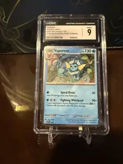 Vaporeon 168 Holo Black Star Promo Pokemon CGC 9 - Image 1