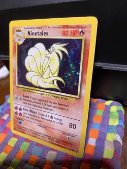 Pokemon TCG Ninetales Base Set Holo Unlimited Rare 12/102 #12 NM - Image 3