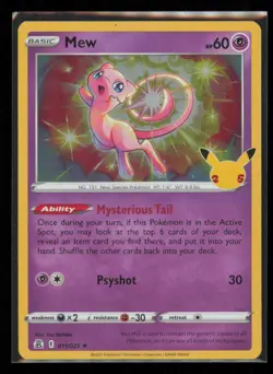 Mew 011/025 Pokemon Celebrations Rare Near Mint - Image 1
