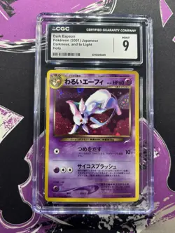 2001 Pokemon Dark Espeon Holo Darkness, and to Light Neo 4 Revelation CGC 9 Mint - Image 1