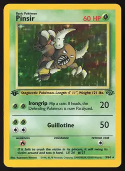 Pokemon 1st Edition Pinsir 09/64 Jungle Holo - Image 1