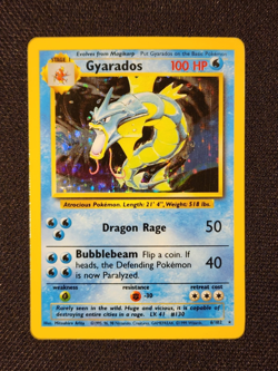 Pokemon TCG Gyarados 1999 Base Set 6/102 Holo Unlimited MP - Image 1