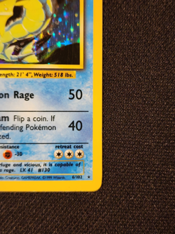 Pokemon TCG Gyarados 1999 Base Set 6/102 Holo Unlimited MP - Image 3