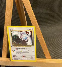 Lugia 1st Edition 9/111 Pokemon WOTC Neo Genesis Holo LP+ HUGE SWIRL - Image 3