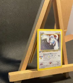 Lugia 1st Edition 9/111 Pokemon WOTC Neo Genesis Holo LP+ HUGE SWIRL - Image 4