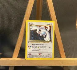 Lugia 1st Edition 9/111 Pokemon WOTC Neo Genesis Holo LP+ HUGE SWIRL - Image 5