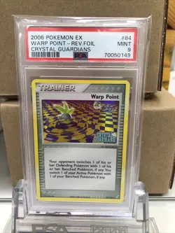 2006 Pokemon EX Crystal Guardians Warp Point Reverse Foil 84/100 PSA 9 Mint 37 - Image 1