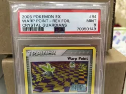 2006 Pokemon EX Crystal Guardians Warp Point Reverse Foil 84/100 PSA 9 Mint 37 - Image 2