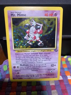 Pokemon TCG Mr. Mime Jungle Set 6/64 Holo Rare #6 LP - Image 1