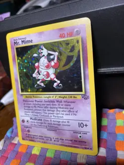 Pokemon TCG Mr. Mime Jungle Set 6/64 Holo Rare #6 LP - Image 2
