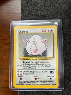 Chansey 3/102 Pokemon TCG WOTC Base Set Holo LP - Image 1