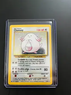 Chansey 3/102 Pokemon TCG WOTC Base Set Holo LP - Image 2