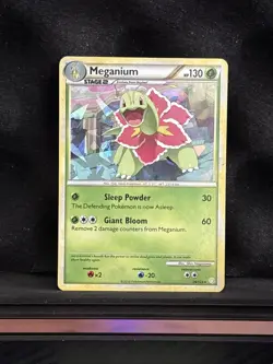 Meganium 26/123 Pokemon TCG HeartGold SoulSilver Cracked Ice Holo MP - Image 1