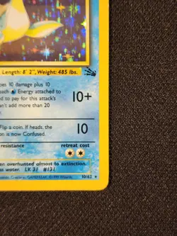 Pokemon TCG Lapras Fossil 10/62 Holo 1999-2000 Wizards Holo Rare - LP - Image 3