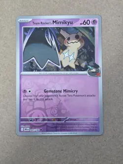 MIMIKYU Reverse Holo 087/182 Team Rocket's Mimikyu - Pokemon TCG - Image 1