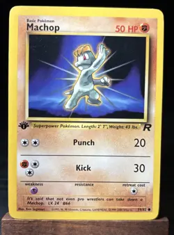 NM MACHOP - 59/82 - 1st Edition Team Rocket - Common - Pokemon - Image 1