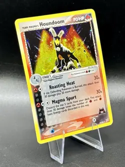 Team Magma's Houndoom 10/95 Holo Pokemon EX Team Magma VS Team Aqua Vintage LP - Image 1