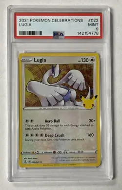 2021 POKEMON CELEBRATIONS #022 LUGIA PSA 9 MINT - Image 1
