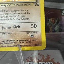 The Pokemon Company Hitmonlee Fossil 7/62 Holo Rare Unlimited Basic 60HP English - Image 5