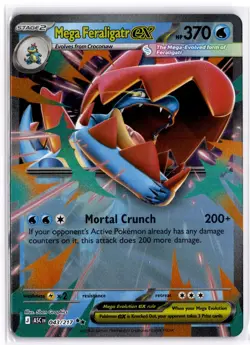 Mega Feraligatr ex 043/217 Double Rare ME: Ascended Heroes Pokemon Near Mint - Image 1