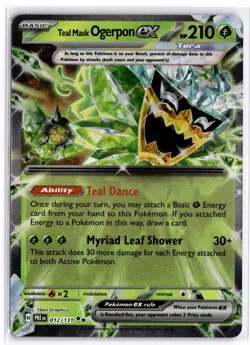 Teal Mask Ogerpon ex 012/131 Double Rare Prismatic Evolutions Pokemon Near Mint - Image 1