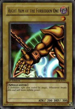Right Arm of the Forbidden One EU 1st Ed Ultra LOB-E099 Yu-Gi-Oh! - Image 1