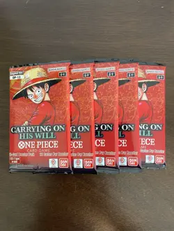 One Piece Carrying On His Will OP-13 Five 5 Booster Packs Lot English G - Image 1