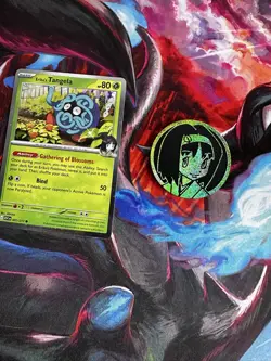 Pokemon Erika's Tangela ASC 007/217 Holo TCG Card w/ coin! - Image 2