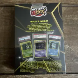 Iconic Mystery Box Pokemon Sealed Box 4 Packs + Chance Vintage Pack PSA Card - Image 2