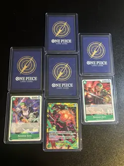 One Piece CCG Roronoa Zoro LEADER (7) Card Lot - Image 3