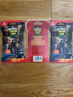 Italian Brainrot Trading Card Game Khadou Booster Sleeved Packs X 3 - Image 1