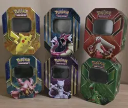 Pokemon TCG Tins Lot - 6 XY Tins EMPTY NO CARDS - Image 1