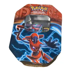 2014 POKEMON TRADING CARD GAME STORAGE TIN and 49 CARDS w/ DEOXYS - Image 2