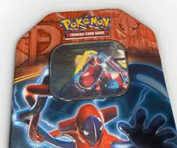 2014 POKEMON TRADING CARD GAME STORAGE TIN and 49 CARDS w/ DEOXYS - Image 3