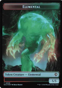 Elemental (0002) Elemental (0009) FOIL Double-Sided Token - Commander: Lorwyn - Image 1