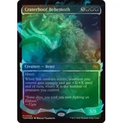 Foil Craterhoof Behemoth (showcase) M/NM Magic MTG Tarkir: Dragonstorm - Image 1