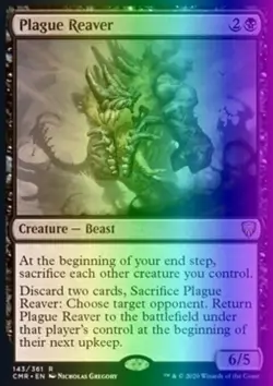 Magic the Gathering MTG Plague Reaver (143) Commander Legends LP FOIL - Image 1
