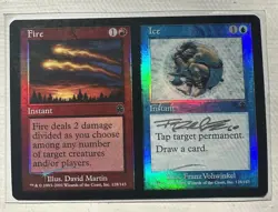 Fire & Ice Apocalypse Foil MTG Signed By Franz Vohwinkel Rare And Vintage L@@K! - Image 1