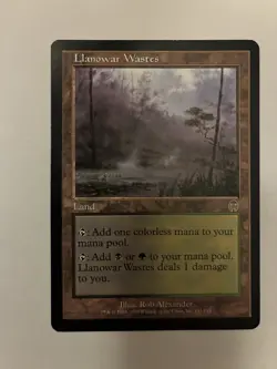 MTG Magic the Gathering Apocalypse Regular Rare English LLANOWAR WASTES NM - Image 1