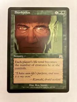 MTG Magic the Gathering Onslaught Regular Rare English BIORHYTHM NM - Image 1