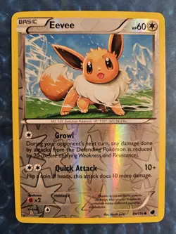 Pokemon Black & White Plasma Freeze Eevee Reverse Holo #89/116. Very Nice - Image 1