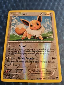 Pokemon Black & White Plasma Freeze Eevee Reverse Holo #89/116. Very Nice - Image 2