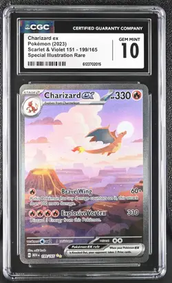 CHARIZARD EX 151 Special Illustration Rare #199 CGC 10 Pokemon [Nostalgium] - Image 1