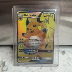 Pokemon Raichu GX SM90 Promo Full Art Holo 210HP Lightning Card 2017 - Image 1