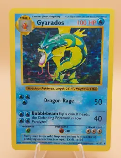 Gyarados Shadowless Holo Rare Base Set 6/102 Pokemon Card - WOTC 1999 - Image 1