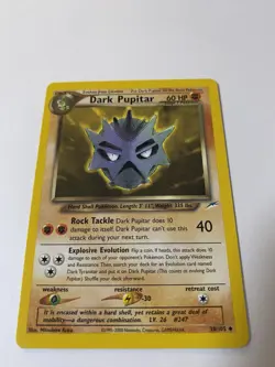 Dark Pupitar 38/105 Neo Destiny Pokemon TCG WOTC NM - Image 2