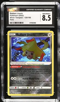 Radiant Jirachi 120/195 Holo Silver Tempest Pokemon CGC 8.5 Nm/mint+ - Image 1